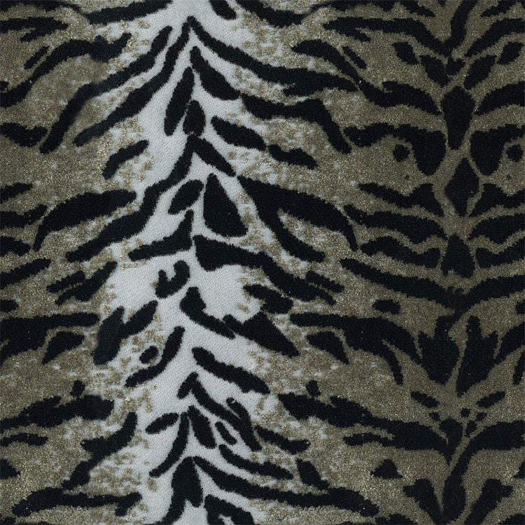 Kain sofa kulit Jacquard Velvet Tiger Tiger Tiger