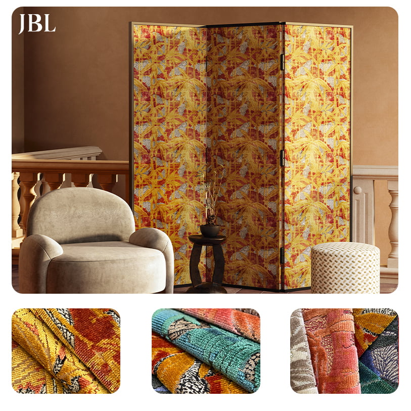 Fesyen Fabrik Baldu Potong Berkualiti Tinggi JBL Koleksi Baru Rekaan Mewah Gaya Morden Baldu Jacquard untuk Sofa
